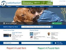 Tablet Screenshot of lostandfound.com